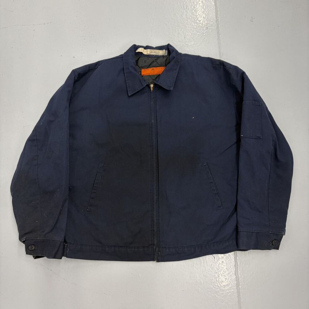 Vintage 70s Red Kap Blue Canvas Workwear Mechanics Jacket